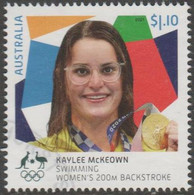 AUSTRALIA - USED 2021 $1.10 Tokyo Olympic Games Gold Medal Winners - Swimming: Women's 200M Backstroke - Oblitérés