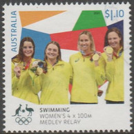 AUSTRALIA - USED 2021 $1.10 Tokyo Olympic Games Gold Medal Winners - Swimming: Women's 4x100M Medley Relay - Usati