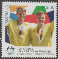 AUSTRALIA - USED 2021 $1.10 Tokyo Olympic Games Gold Medal Winners - Canoe Sprint: Men's K2 1000M - Gebruikt