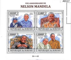 A0117 - BURUNDI - ERROR 2013 MISSPERF Stamp SHEET: Nelson Mandela MOTHER THERESA - Madre Teresa