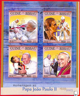 A0924 - GUINE BISSAU - 2016 IMPERF SHEET - RELIGION Pope JP II   MOTHER THERESA - Mutter Teresa