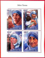 A1589 - CENTRAL AFRICAN R - ERROR: MISSPERF SOUVENIR S - 2018, Mother Theresa - Moeder Teresa