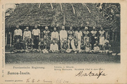 2 Cards Samoa Inseln Provisory Government King Mataafa Autograph Bulow Suatele German Consulate Apia Used Pago Pago - Samoa
