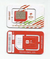 RARE MADAGASCAR MADAGASKAR  Carte SIM AIRTEL  AGENT NEUVE Nouveau Modèle  /  MALAGASY  NEW SIM Card AIRTEL - Madagascar