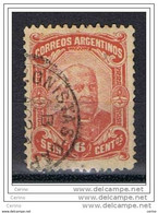 ARGENTINA:  1888/90  SARMIENTO  -  6 C. ROSSO  CARMINIO  US. -  YV/TELL. 64 - Oblitérés