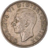 Monnaie, Grande-Bretagne, George VI, 1/2 Crown, 1948, TTB, Cupro-nickel, KM:879 - K. 1/2 Crown