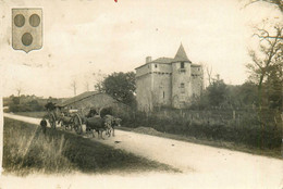 Blasimont , Près Sauveterre De Guyenne * Carte Photo * Attelage De Boeufs Devant Le Moulin De Labarthe - Other & Unclassified