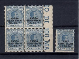 ITALIA 1925/26 MARCA PER SEMI BACHI DA SETA ** MNH /VF - Fiscaux