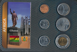 Ghana 2007 Stgl./unzirkuliert Kursmünzen 2007 1 Pesewas Bis 1 Cedi (9764277 - Ghana