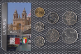 Malta Stgl./unzirkuliert Kursmünzen Stgl./unzirkuliert From 1991 1 CENT Until 1 Lira - Malta
