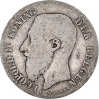 Monnaie, Belgique, Leopold II, 50 Centimes, 1886, B+, Argent, KM:27 - 50 Cents