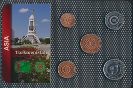 Turkmenistan 1993 Stgl./unzirkuliert Kursmünzen 1993 1 Tenge Bis 50 Tenge (9764342 - Turkmenistan