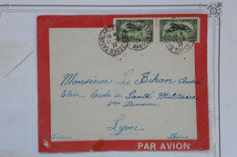 AU11 MAROC BELLE LETTRE 1929 PAR  AVION  CASABLANCA POUR LYON  FRANCE ++PAIRE DE TP + +AFFRANCH. INTERESSANT - Posta Aerea