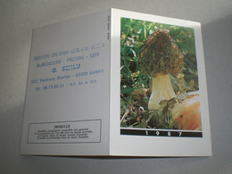 Calendrier De Poche 1987, Champignons (publicitaire, Mini, Petit) - Klein Formaat: 1981-90