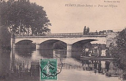 PESMES                       PONT SUR L OGNON   . BARQUE DE PECHEURS - Pesmes