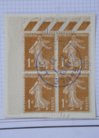 AU11 FRANCE BEAU BLOC SEMEUSE SUR FRAG. LETTRE 1938 OBLITERATION MEETING LA BAULE+BORD DE FEUILLE +AFFRANCH. PLAISANT - 1960-.... Storia Postale