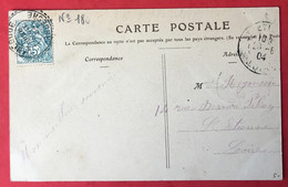 France N°111 Sur CPA, TAD Perlé Labégude, Ardèche 1904 - (C300) - 1877-1920: Periodo Semi Moderno