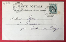 France N°111 Sur CPA, TAD Perlé Chaon, Loire Et Cher 1904 - (C302) - 1877-1920: Periodo Semi Moderno