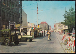 D-10969 Berlin- The Wall - Checkpoint Charlie - Cars - Jeep - Military Police - Ford - Nice Stamp - Mur De Berlin