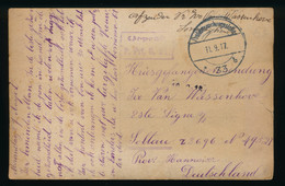 KRIEGSGEFANGENENSENDUNG   1917 V. WASSENHOVE 8ste Ligne 2/2  Soltau Z3696 N 49525     2 SCANS - Kriegsgefangenschaft