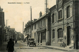 Escarbotin * Rue Du Village Et La Poste * Ptt * Voiture Automobile Ancienne - Andere & Zonder Classificatie