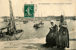 Concarneau * Le Départ Du Bateau Vapeur De Beg Meil * Coiffe Bretonne - Concarneau