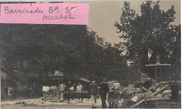 Petite Photographie Militaire Libération De Paris Barricade Boulevard St-Michel 1944 - War, Military