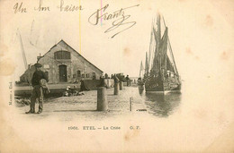 étel * 1903 * La Criée * Bateau De Pêche A 1384 ( Audierne ? ) - Etel