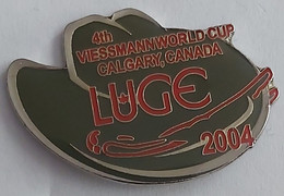 Viessmann World Cup Calgary 2004 Luge Canada Ski Skiing PIN A6/7 - Sport Invernali
