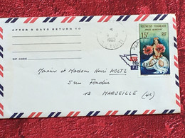 Tahiti Papeete  Polynésie Française-☛Timbre Poste Aérienne 15 F Marcophilie Lettre ---Tahitienne - Lettres & Documents