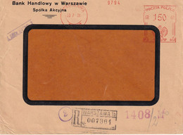 POLOGNE 1931 LETTRE RECOMMANDEE EMA DE VARSOVIE AVEC CACHET ARRIVEE LEIPZIG - Covers & Documents