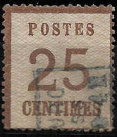 ALSACE-LORRAINE 25c. Brun-noir Yvert & Tellier N°7 - Used Stamps