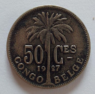 Belgian Congo 1927 - 50 Centiemes - Albert I - KM#22 - ZFr - 1910-1934: Albert I