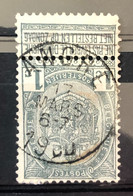 België, 1893, Nr 53, Gestempeld ANGRE - 1893-1907 Stemmi