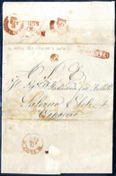 Cover 1860, Lettera Da Napoli Per Salerno Eboli, Sul Verso Napoli 1858 / 10. Apr. / S.Gius. E Por. Con Sul Recto Ditale  - Napels
