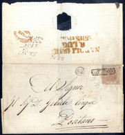 Cover 1858, Lettera Da Napoli Per Positano Affrancata Con 2 Gr. Rosa Chiaro Bollo "ANNULLATO", Sul Verso Napoli 1858 / 8 - Naples