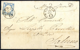 Cover 1861, Lettera Da Napoli Il 25.10 (dal 1.10 Ci Sono I Sardi) Per Salerno Affrancata Con Provicie Napolitane 2 Gr. A - Naples