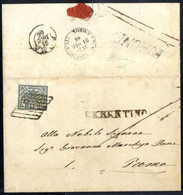 Cover 1866, Lettera Da Frosinone Il 31.12 Per Roma, Sul Verso Bollo SI FROSINONE E "Ambulante Roma-Ceprano 2° Tr) In Uso - Papal States