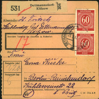 1947,PakEtkartE MIt MeF 40 Pfg. Ziffer Ab "DETTMANSDORF-KÖTZÖW - Sonstige & Ohne Zuordnung