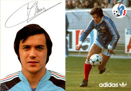 Carte Postale Football Foot Sport Equipe De France De 1979 Marque Sponsor Adidas Emon Albert En B.Etat - Football