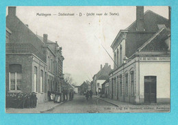 * Maldegem (Oost Vlaanderen) * (Uitg. Ed. Standaert Drukker) Statiestraat D, Zicht Naar Statie, Rue De La Gare, Animée - Maldegem