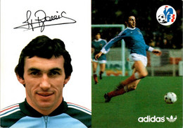 Carte Postale Football Foot Sport Equipe De France De 1979 Marque Sponsor Adidas Bossis Maxime En TB.Etat - Voetbal