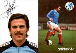 Carte Postale Football Foot Sport Equipe De France De 1979 Marque Sponsor Adidas Lopez Christian En TB.Etat - Football
