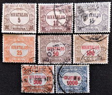 Timbre  Service De Hongrie 1922 Official Stamps  Y&T N°11 à 16_20_22 - Dienstzegels