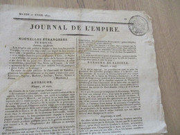 Journal De L'Empire 10/04/1810 Original En L'état - 1800 - 1849