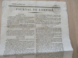 Journal De L'Empire 14/04/1810 Original En L'état - 1800 - 1849