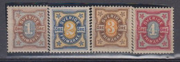 SUEDE      1892    N°  51 / 54       ( Neuf Avec Charniére )        COTE      15  € 50      ( S 340 ) - Unused Stamps