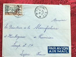 A.O.F- Niger Français-☛(ex-Colonie Protectorat)Timbre Seul Sur Lettre Document-☛1956-avion-Tarif - Storia Postale