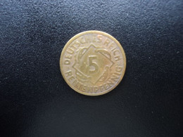 ALLEMAGNE : 5 RENTENPFENNIG   1923 D    KM 32      TTB * - 5 Rentenpfennig & 5 Reichspfennig