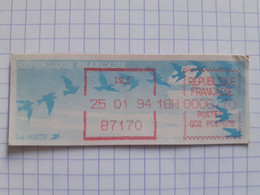 Isle 87170 - 25-01-94 - G02 PC87075 Tarif 6.70 - 1990 « Oiseaux De Jubert »